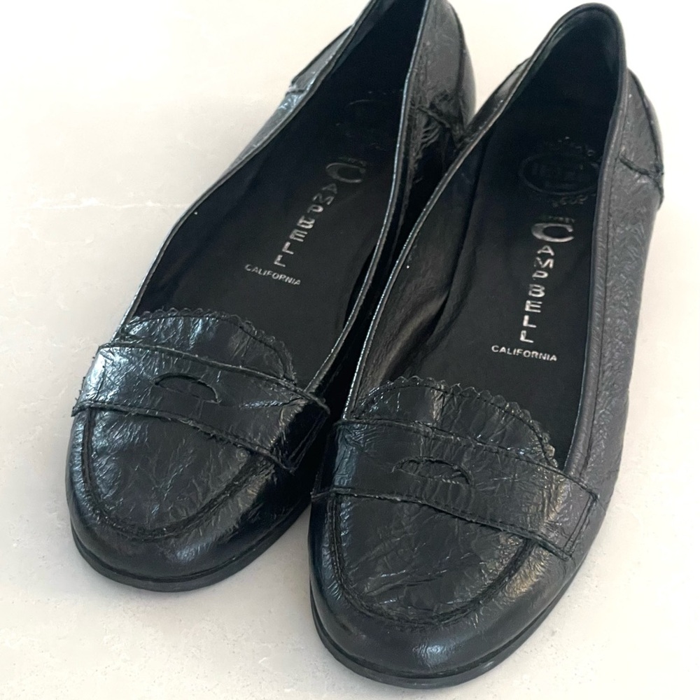 Jeffrey Campbell Ibiza Penny Loafers Black Lesther Flats Size 38